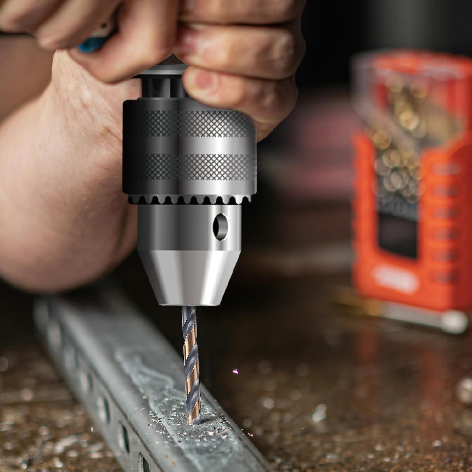 29Pcs Cobalt Drill Bit Set, 135 Degree Tip High Speed Steel with Black and Gold Finish, Stainless Steel, Plastic, and Wood with Metal Indexed Storage Case 1/16"-1/2"