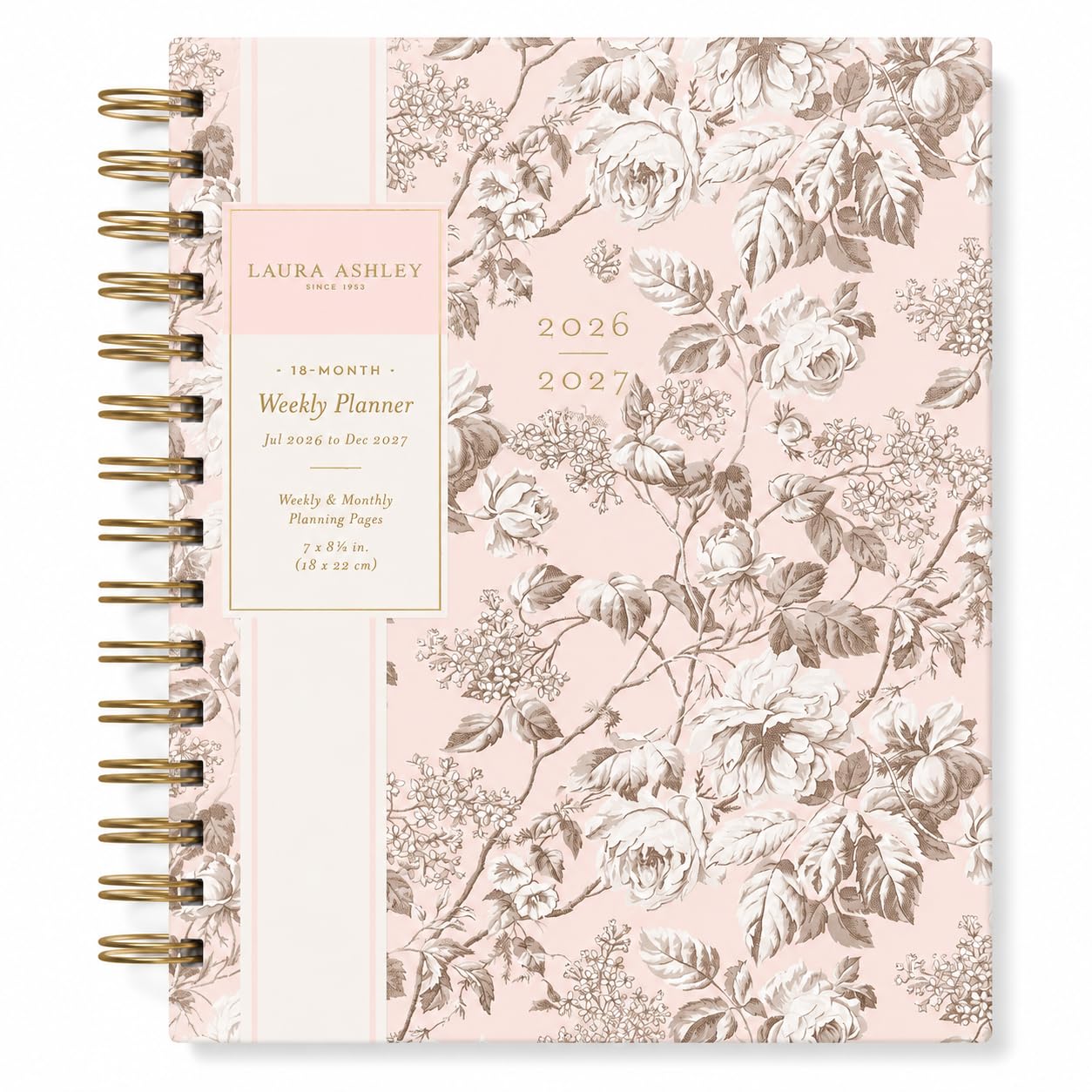 Laura Ashley Academic Planner 2026-2027 Hard Cover Daily Monthly Agenda 7X9 โ image 1