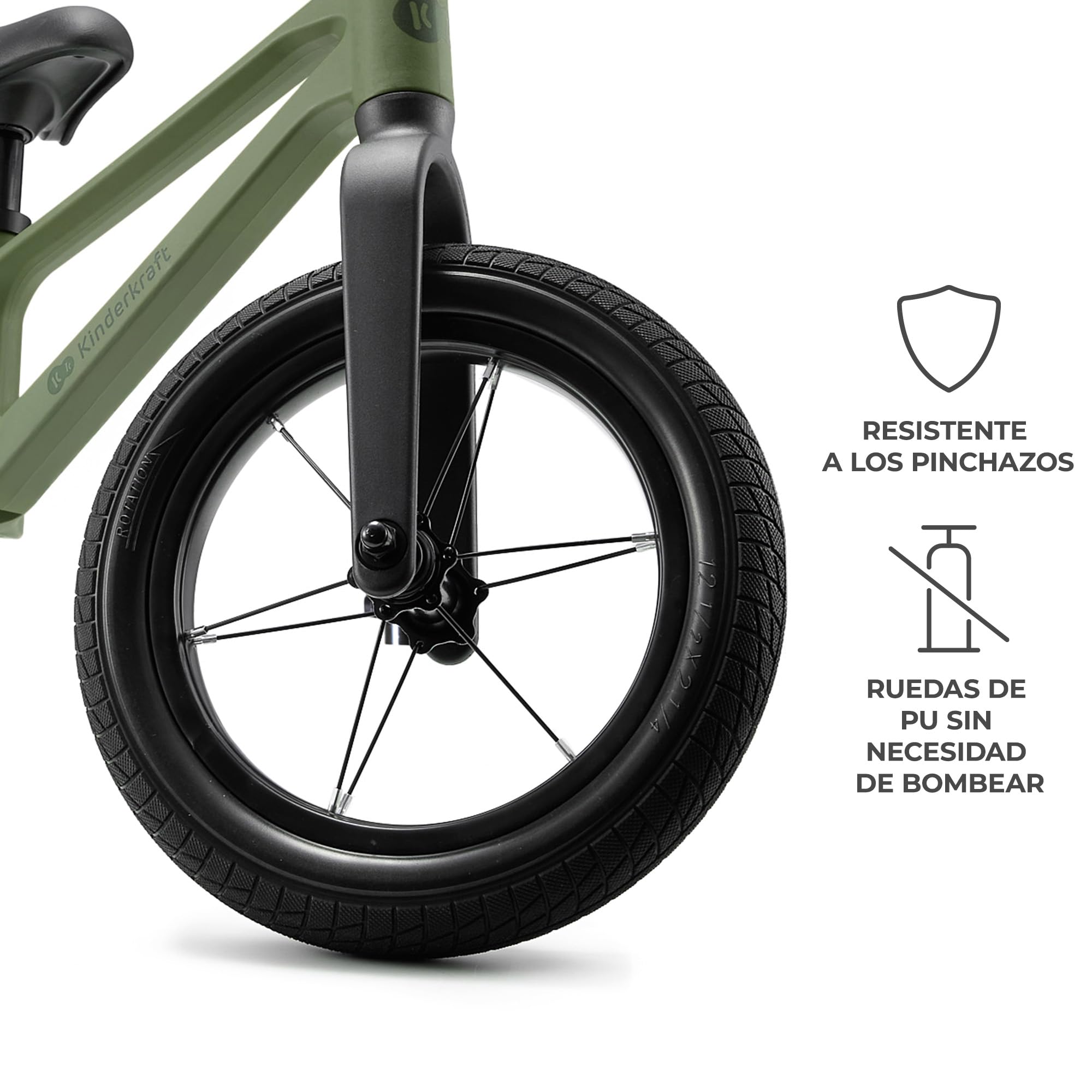 Kinderkraft ETER Bicicleta sin Pedales, Bicicleta Infantil, Bici Bebe, Regulable, Sillín Blando, A Partir de 2 años, hasta 35 kg