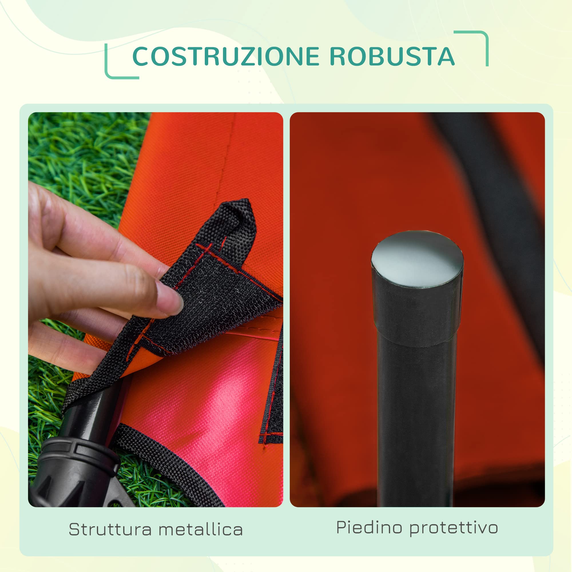 PawHut Cuccia Estiva Brandina per Cani da Esterno e da Interno, Lettino per Animali Domestici Rosso 61x46x18cm