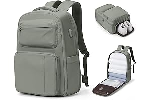 Large Travel Backpack for Women and Men, Durable Carry on Backpack with Shoe Compartment