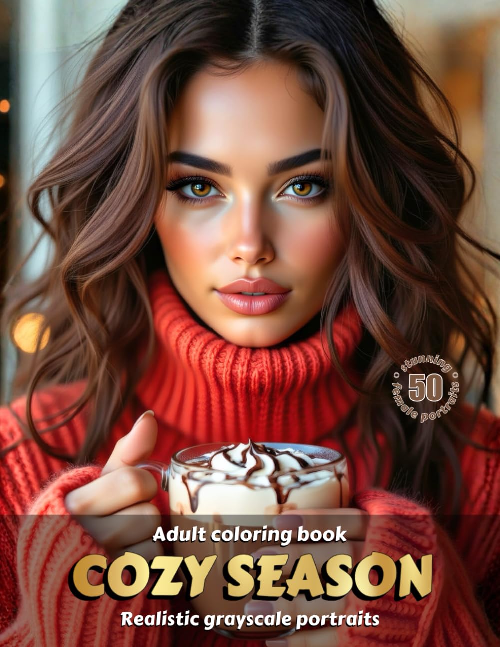 COZY SEASON – Adult Coloring Book | Realistic Grayscale Portraits | Stunning female portraits to color | for Adults: English Edition (Colorful Adventures)