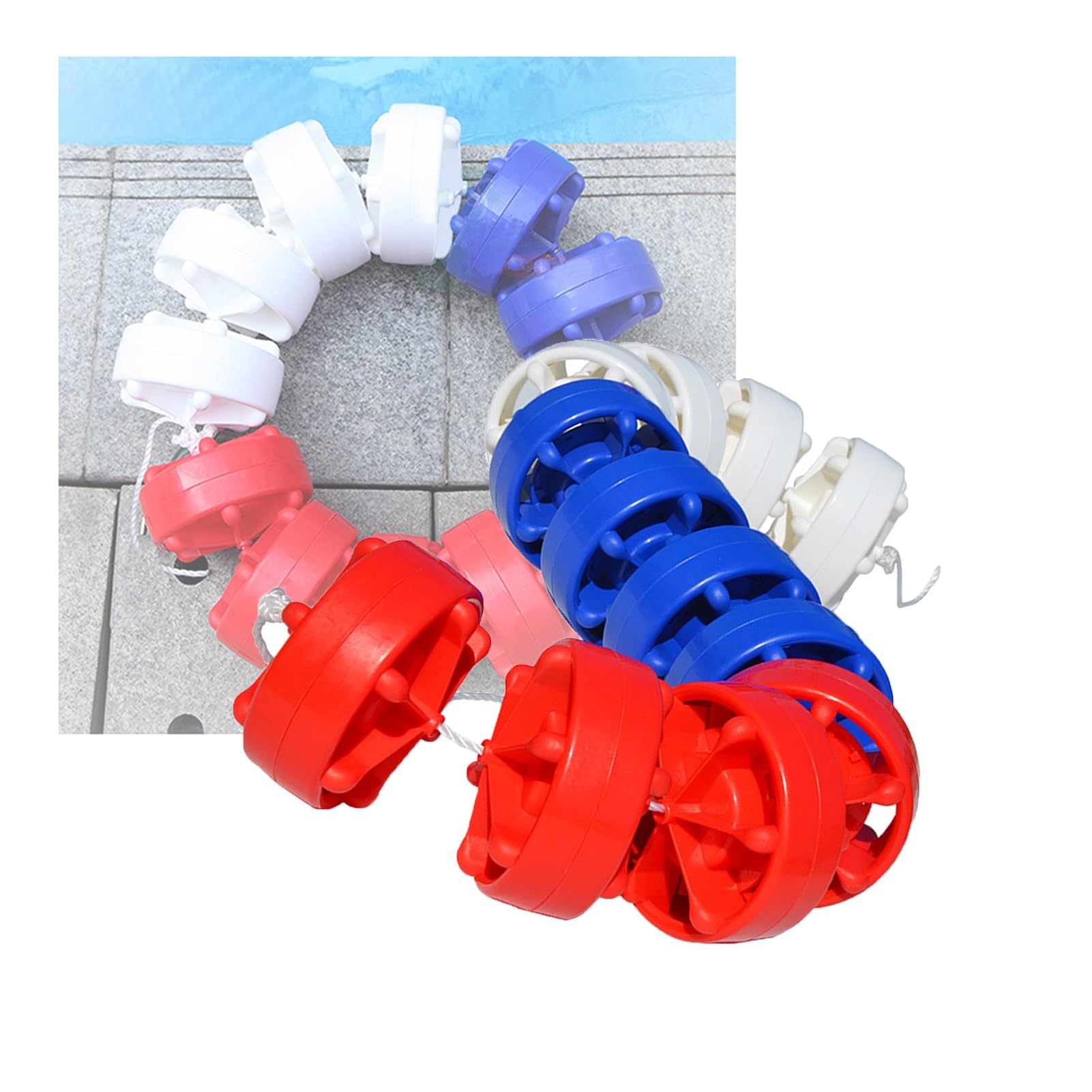 Corde nylon de piscine 300 cm avec flotteurs pour éviter les risques en zone profonde