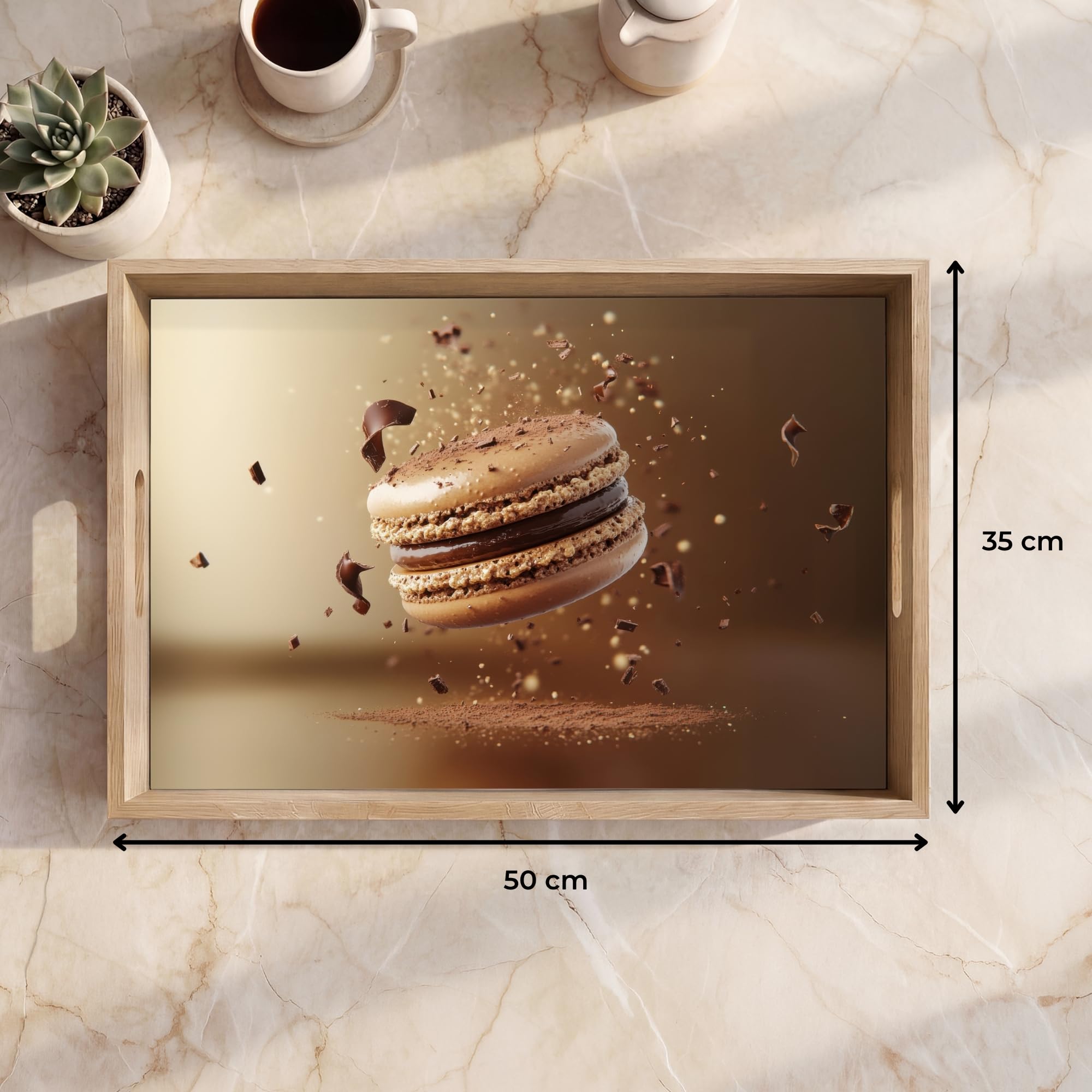 Plateau Plateaux Service Repas Bois Decoratif Table Résistant Aux