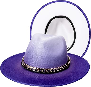 Barry.Wang Women Fedora Hat Wide Brim 
