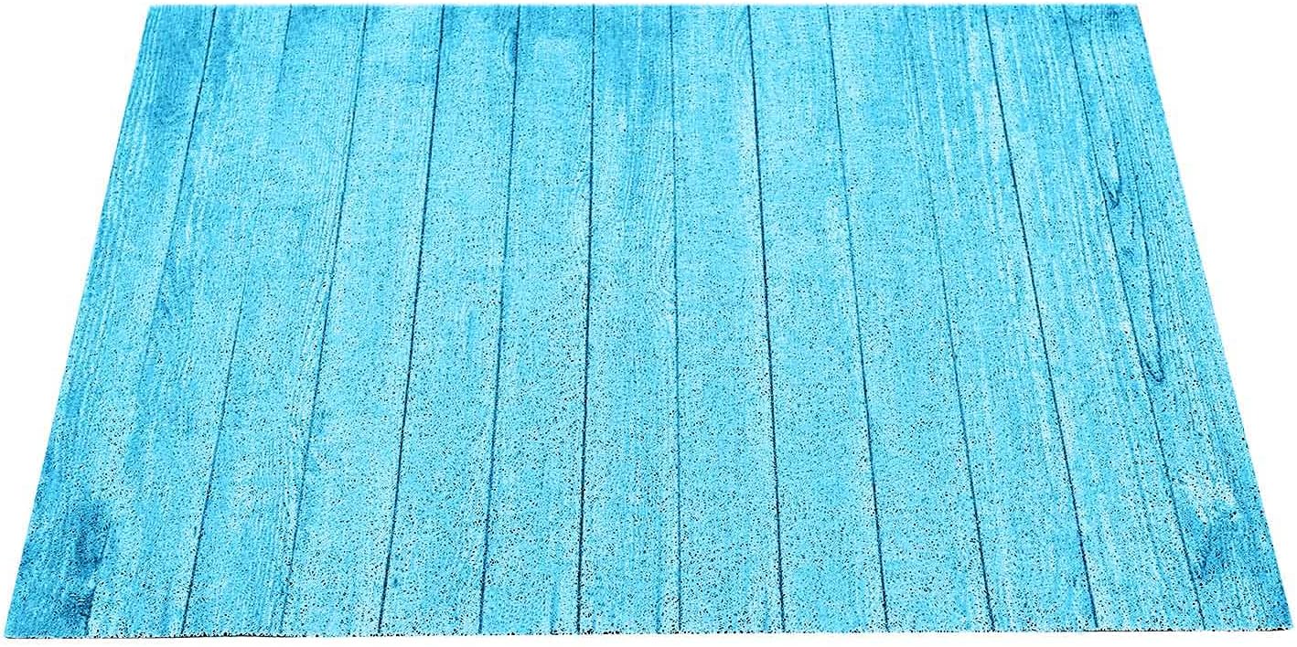 Darkyazi 23.6" x 35.4" Colorful Doormats Entrance Front Door Rug Funny Outdoors/Indoor/Bathroom/Kitchen/Bedroom/Entryway Floor Mats，Non-Slip Polyvinyl Chloride (Blue-2)