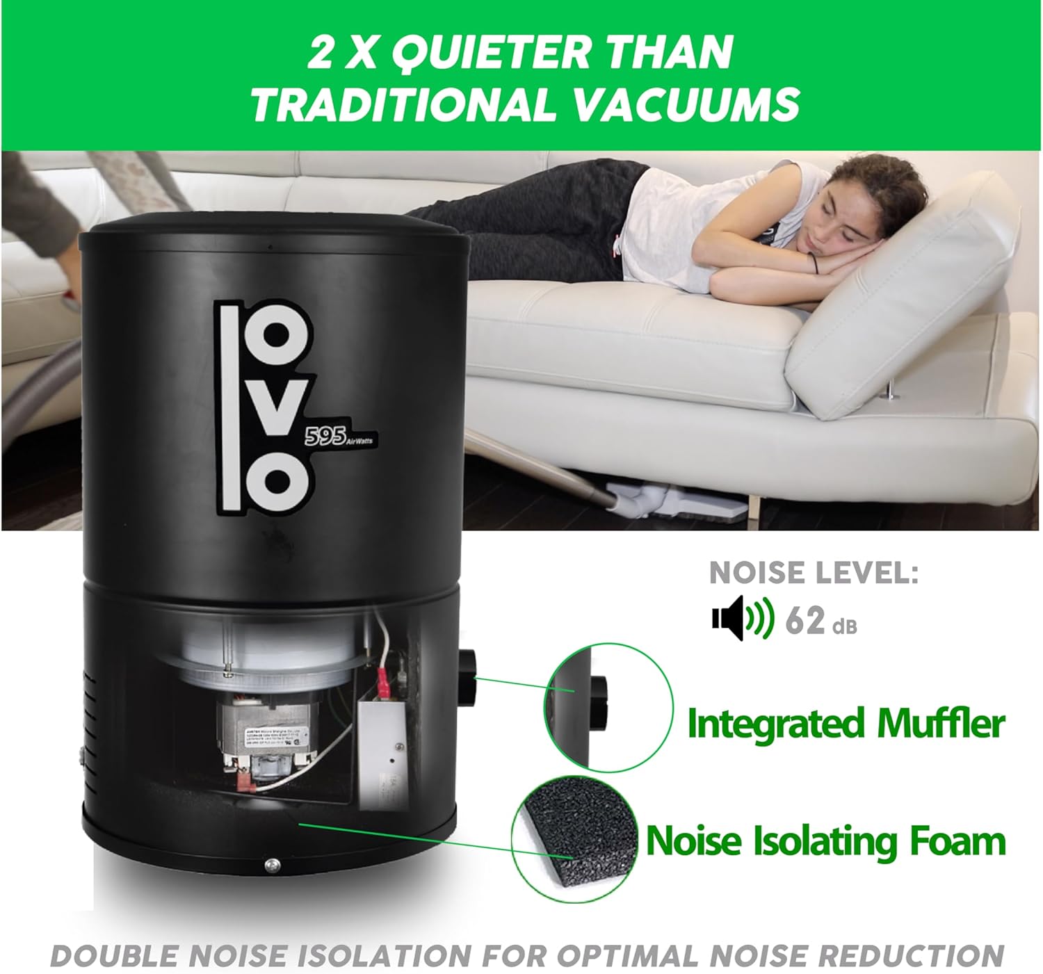 OV-595 Central Vacuum: Quiet and Powerful