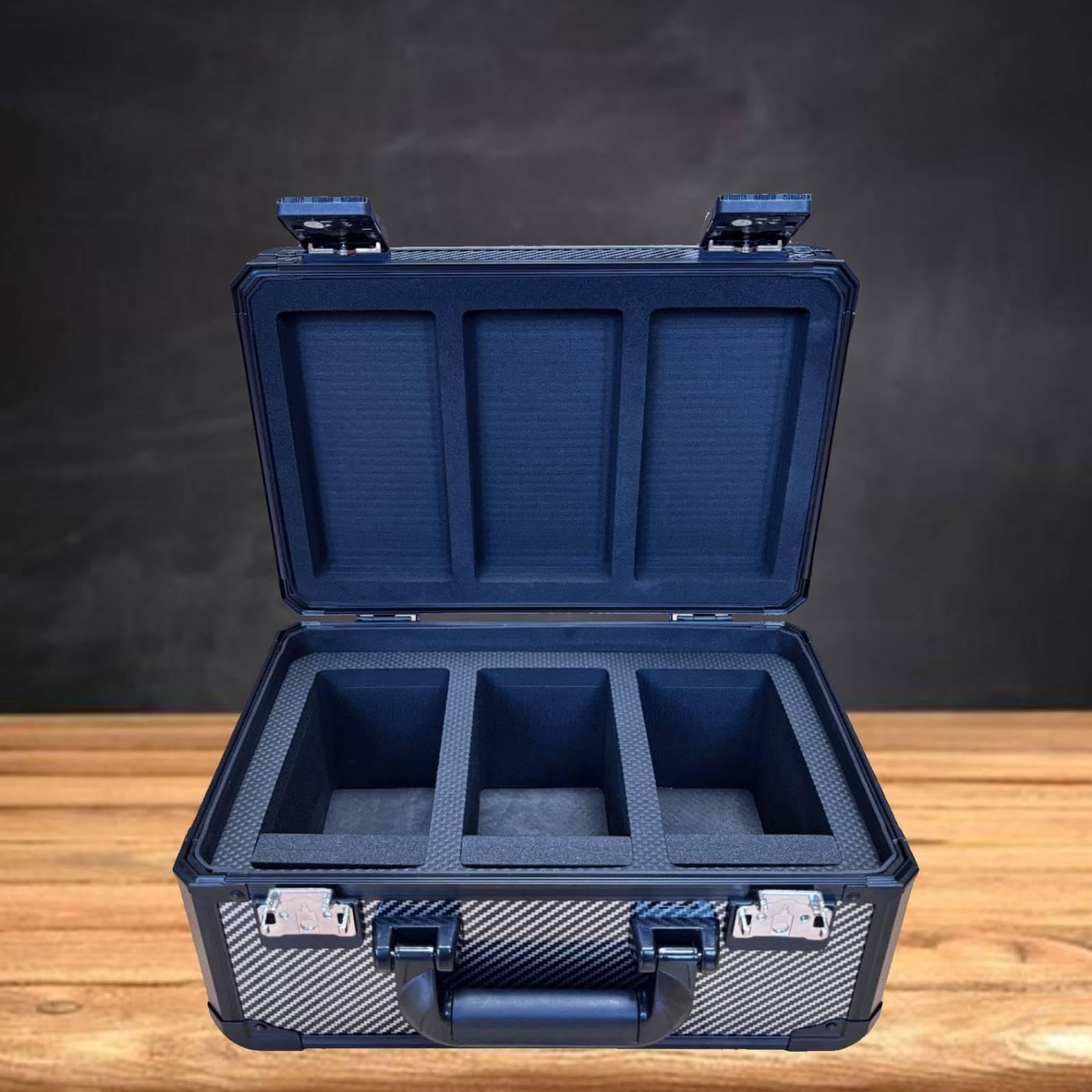 Estuche para Tarjetas Graded Caja para Cartas con Divisores Caja de Exhibición para Portar Tarjetas Deportivo Aluminio con Resistente