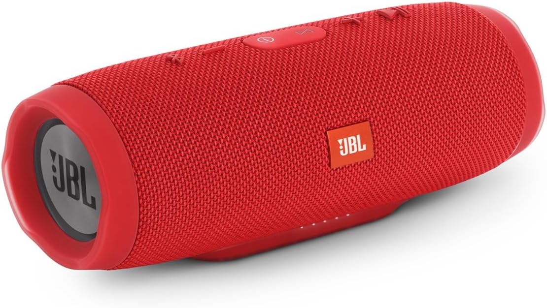 JBL Charge 3 Waterproof Portable Bluetooth Speaker (Red)