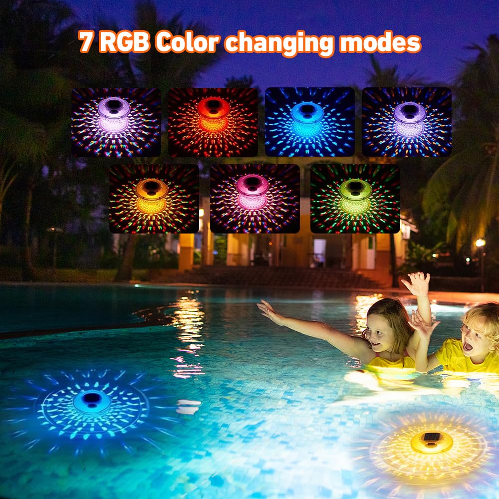 Distributeur de Chlore Flottant, Diffuseur Chlore Piscine avec Lumière Solaire LED, Contrôle par Bouton Flotteur Chlore Piscine pour Piscine Diffuseur Spa