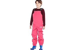 Kids Waterproof Suspender Rain Bib/Pant: Durable Protection for Outdoor Adventures