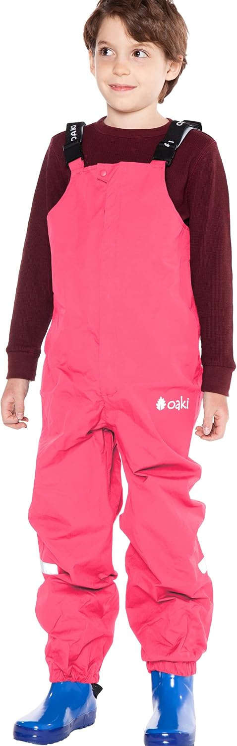 OAKI Kids Waterproof Suspender Rain Bib/Pant Lightweight, Windproof and Breathable : Clothing, Shoes & Jewelry