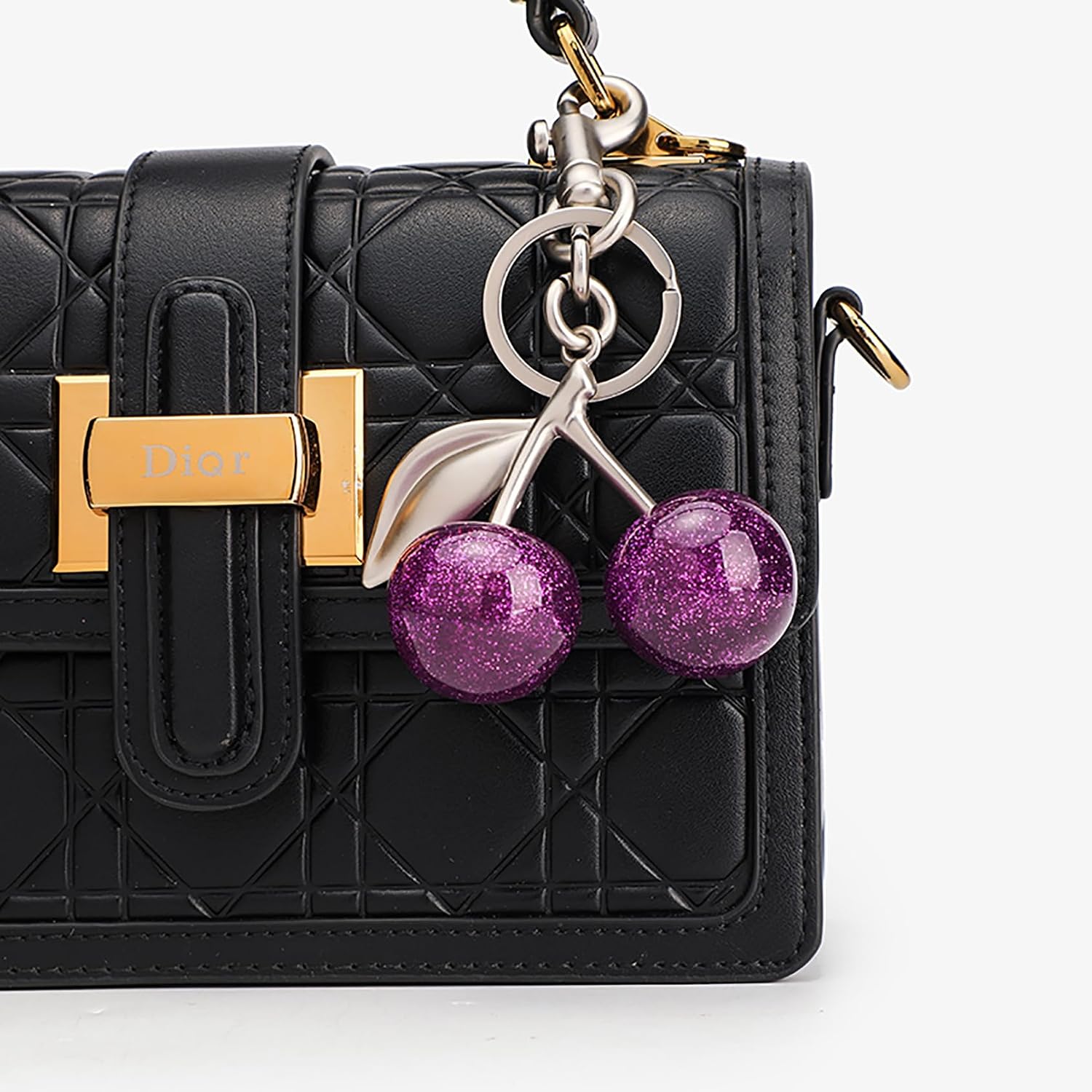 Cherry Bag Charm Keychain, Cherry Purse Charm for Women Handbags image 3