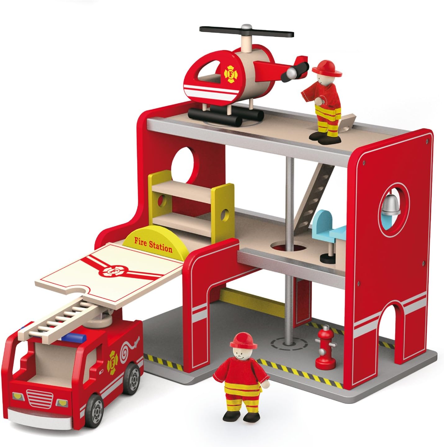 Viga Toys - 50828 - Wooden Fire Station 