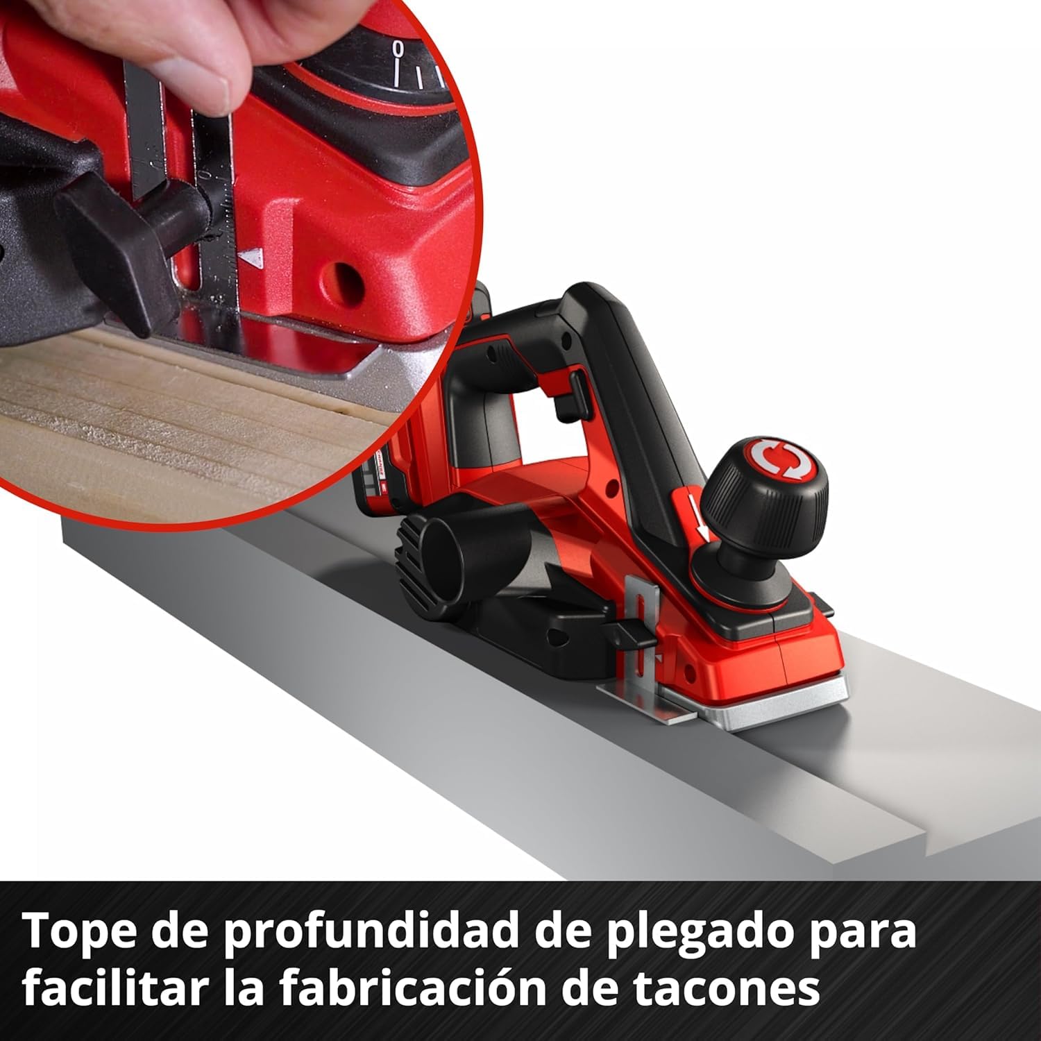 Einhell Cepillo con batería TE-PL 18/82 Li-Solo Power X-Change (18 V, iones de litio, profundidad de pasada hasta 2 mm, gran eje de cuchilla, zapata de sujeción automática, sin batería ni cargador)