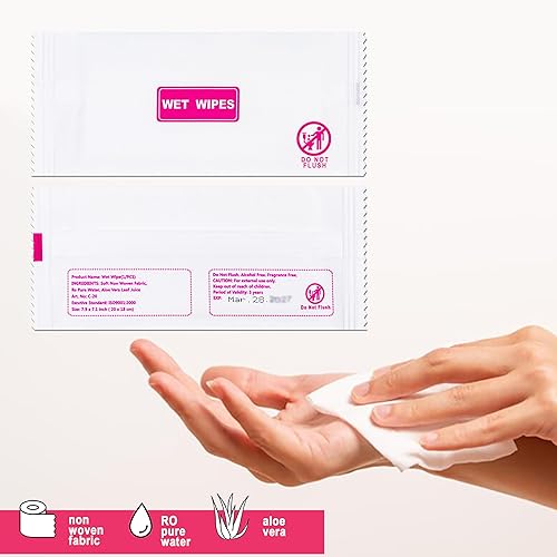Miniatura 6 de Paquete de 100 toallitas húmedas envueltas individualmente, toallitas de mano individuales, toallitas de viaje sin perfume, limpiar las manos