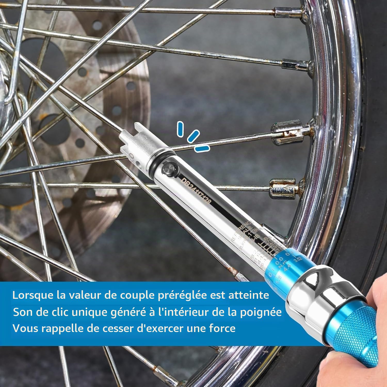 Clé Dynamométrique pour Vélo et Moto 2-10 NM Précision ±4% Clé Dynamométrique avec Boîte de Rangement pour Vélos Route y Montagne, Moto
