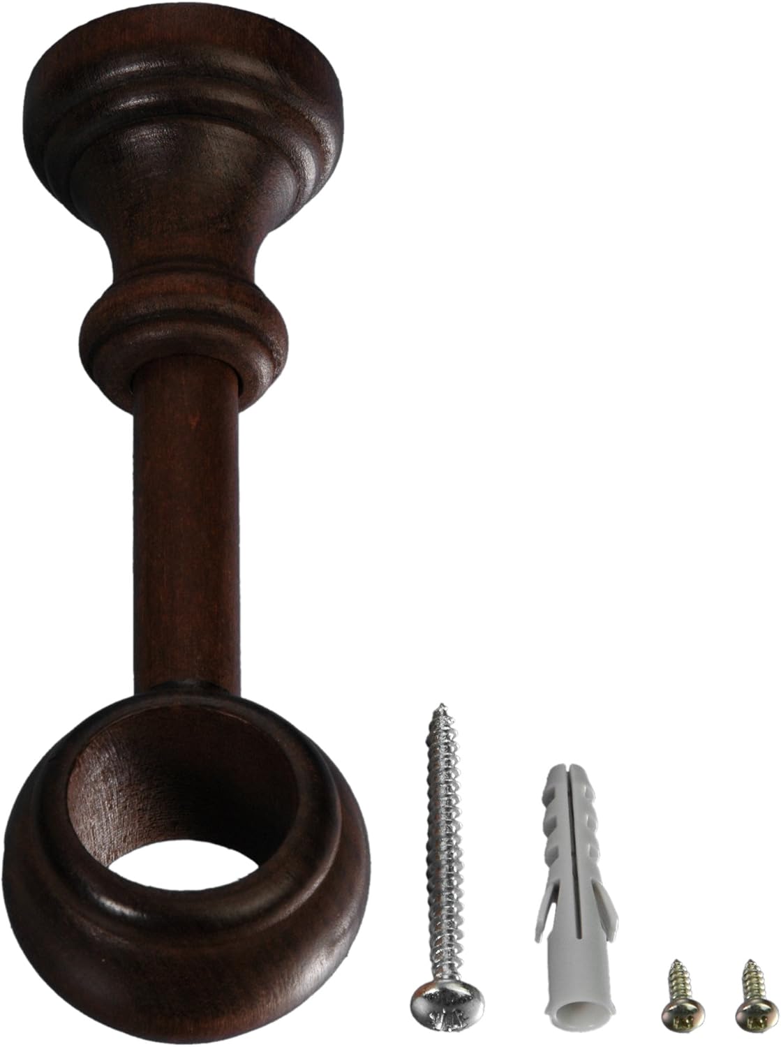 Supporto da parete regolabile per asta per tende, set da 2, nero