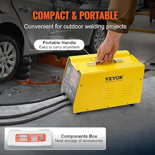 Miniatura 6 de VEVOR Extractor de abolladuras para soldador por puntos, kit de reparación de abolladuras de 300 W con pistola de calor, modo de soldadura