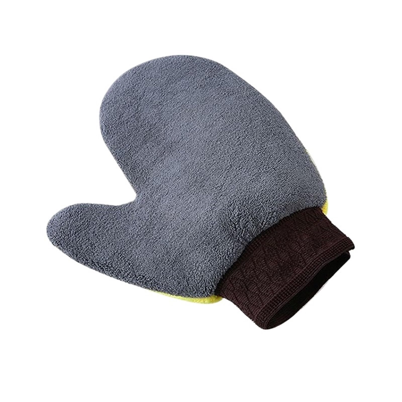 HEUchuan Fleece Car Wash Gloves 4Pcs Double-sided Soft Coral Fleece Car Washing Glove High Water Absorption For Dust Cleaning Auto Accessories