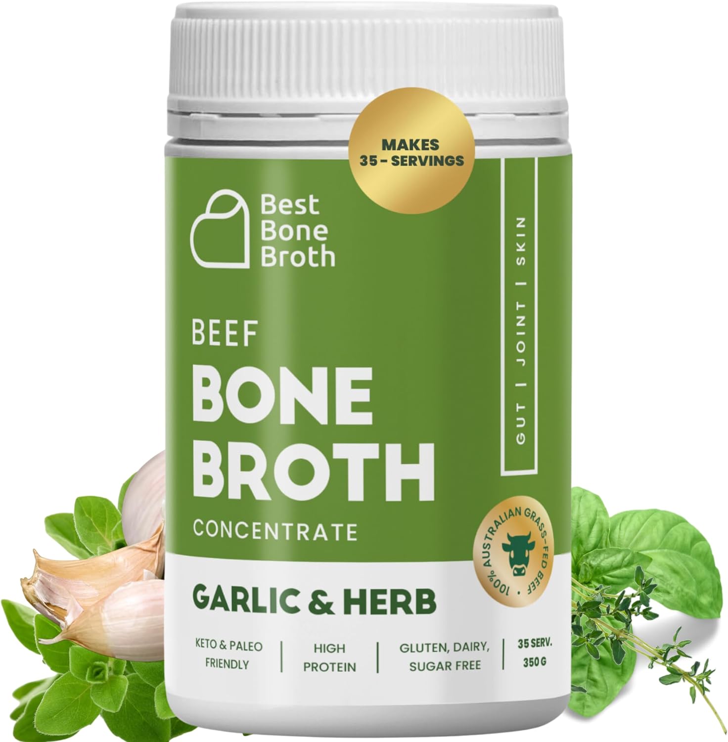 Bone Broth Premium Beef Bone Broth Concentrate Italian Herb Flavour