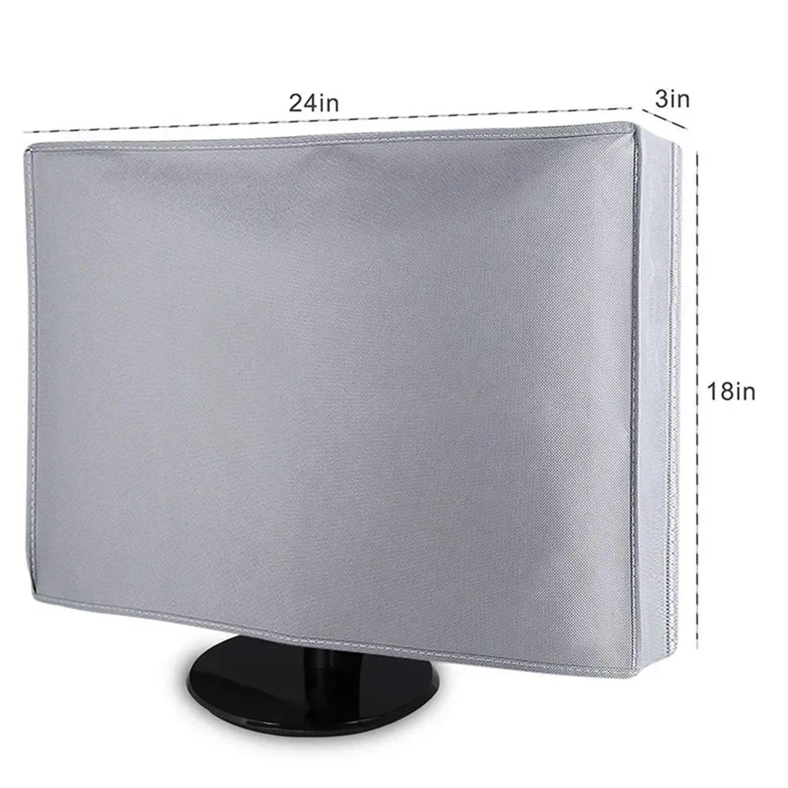 Fernseher Bildschirmschutz Abdeckung 21 "24" 28 "34" Home 1PC Desktop-Computer-Monitor Staubschutz Vliesstoff Craft Displayschutzhülle Grau Wasserdicht Displayschutz FüR Fernseher(24inch)