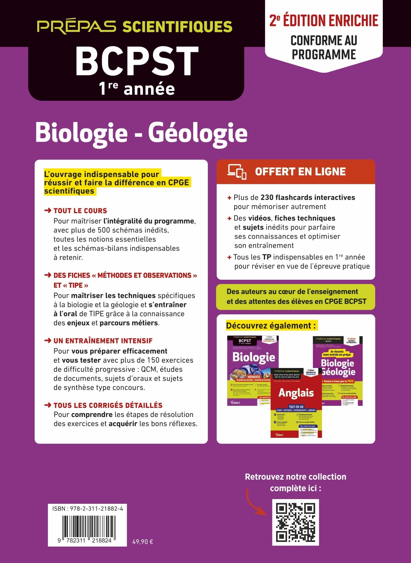 Biologie-Géologie BCPST 1re année - 2e édition conforme au nouveau programme: Cours - Schéma-bilan - Méthodes détaillées - Exercices corrigés - Tous les TP en ligne