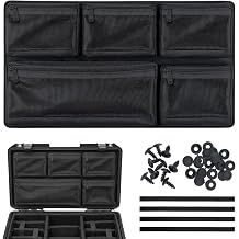 Thinkday Mesh Lid Organizer Include 5 Nylon Removable Pockets 1 Hook and Loop Strap and 6 Screws Fits Camera Case, Diving Dry Boxes, Hard Cases & Toolboxes
