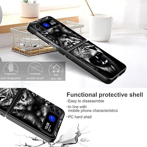 Miniatura 2 de Funda protectora para Samsung Galaxy Z Flip 4 4G, carcasa rígida de policarbonato ultrafina y duradera para Samsung Galaxy Z Flip 4 4G, león