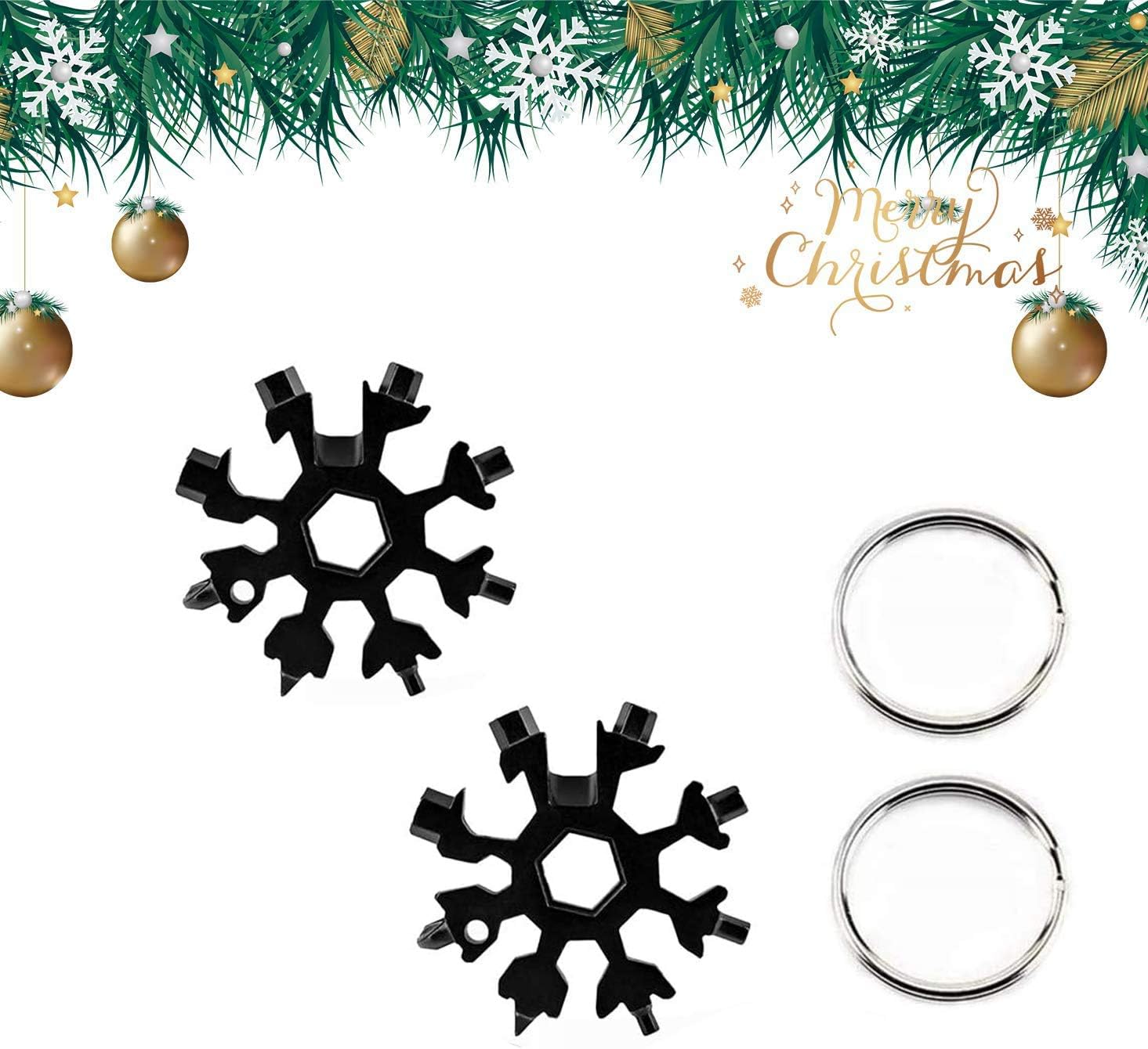 Stainless Steel Snowflake Multi-Tool Incredible Portable 18-in-1 Keychain screwdriver Bottle opener Tool For Outdoor Camping