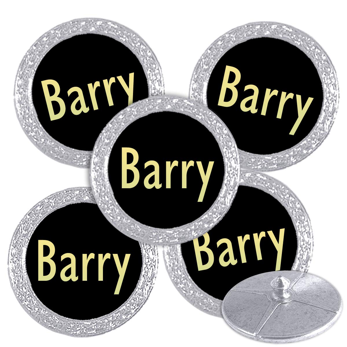 Best Impressions Silver Coloured Golf Ball Markers with Names (Barry) โ image 1