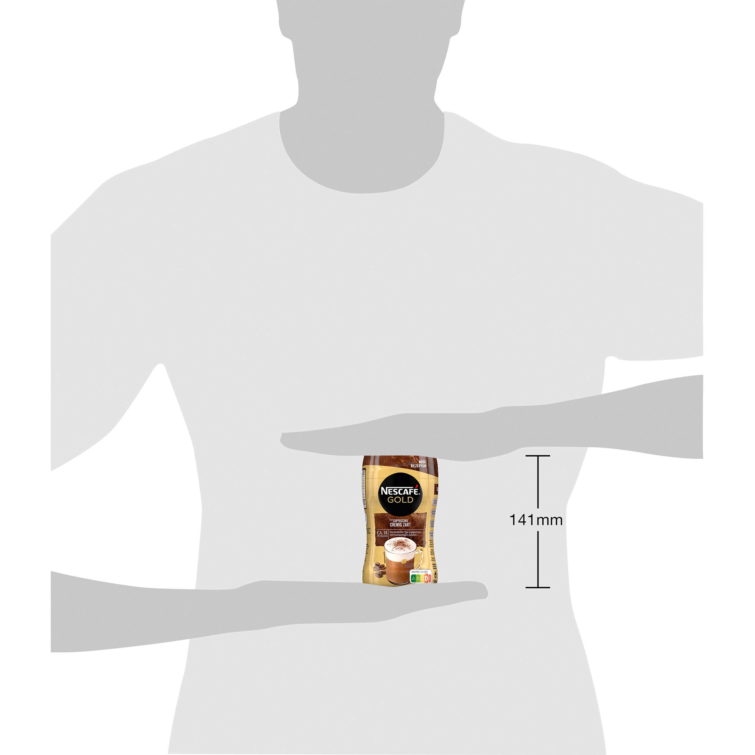 Nescafé Gold Typ Cappuccino Cremig Zart, Löslicher Bohnenkaffee, Instantkaffee, Instant Kaffee, Dose, 10 x 250 g