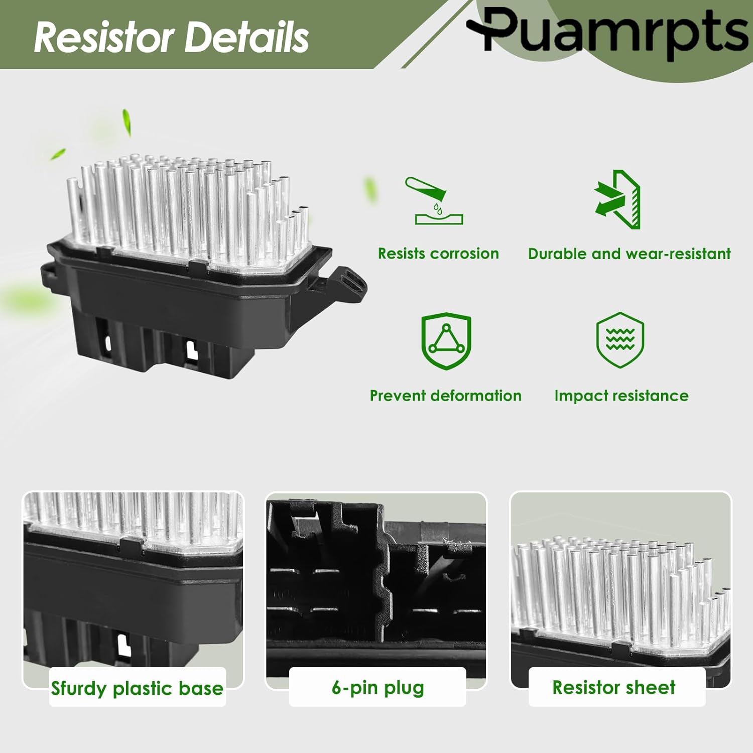 HVAC Heater Blower Motor and Resistor Kit Compatible with Nissan Rogue 2014-2020, Rogue Sport 2017-2021, Replace# 700323, RU957