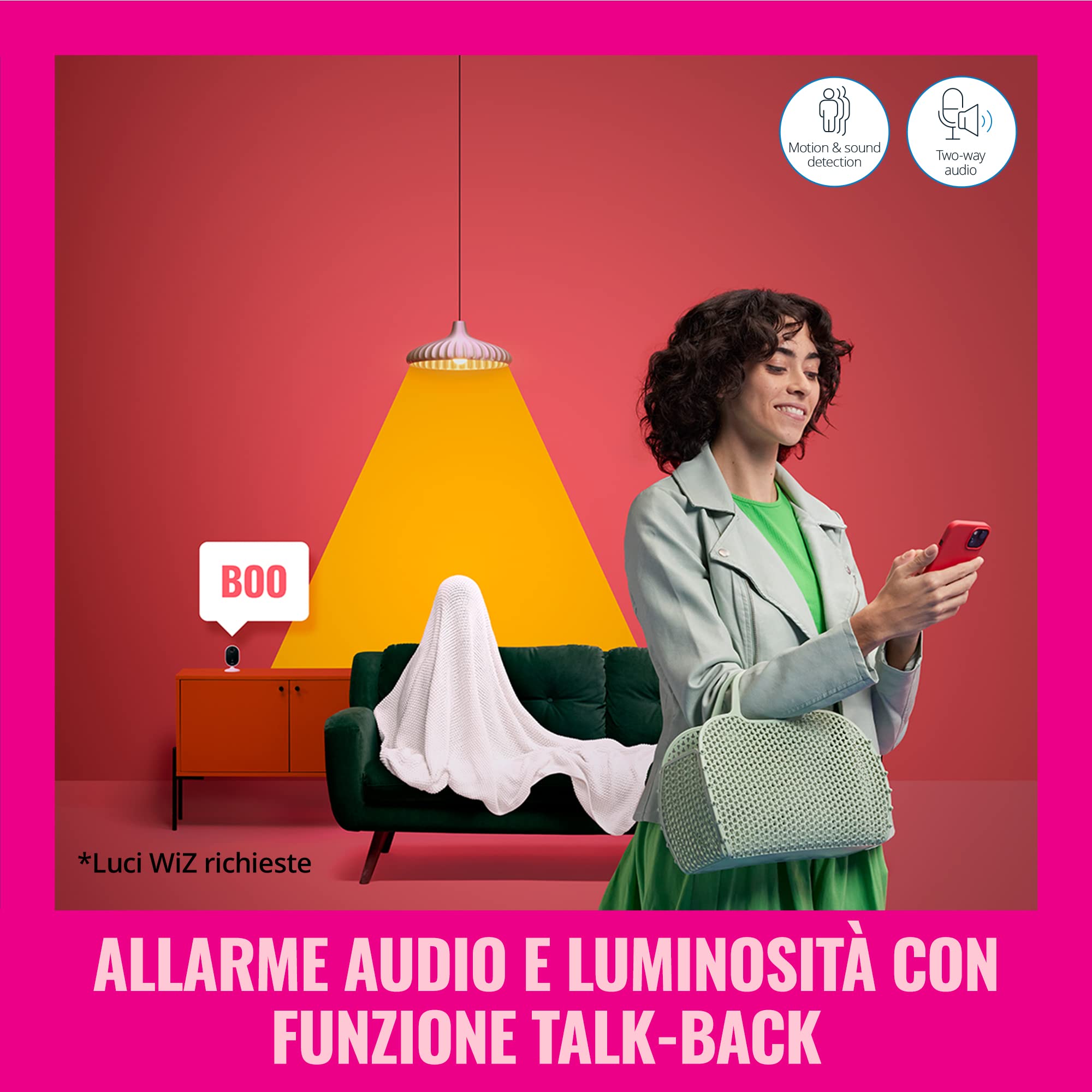 Image secondaire de Caméra Wi-Fi Intérieure HD WiZ avec Détection de Mouvement et Vision Nocturne