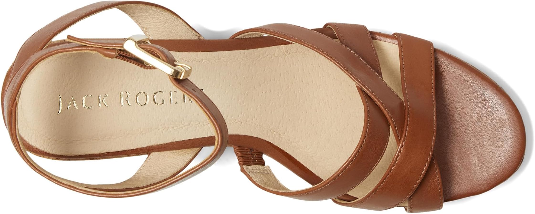 Amazon.com | Jack Rogers Women's Pippa Wedge Sandal, Cognac, 8.5