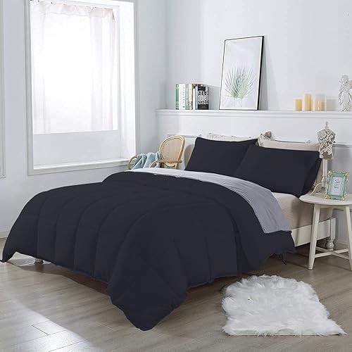 1 edredón 100% algodón egipcio de 800 hilos, tamaño matrimonial/queen (90 x 90 pulgadas), edredón ultrasuave de 400 GSM, colección de hotel de lujo,