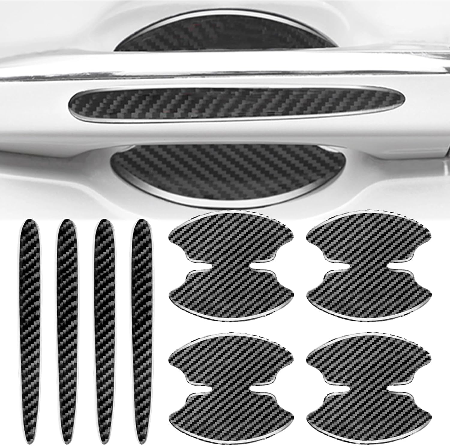 VAPORVERSE 8 PCS Car Door Handle Sticker for Cupra Terramar ab 2024, Flexible Anti-Bumping Anti-Scratch Protector, Self-Adhesive Scratch Collision Protection Guard, B