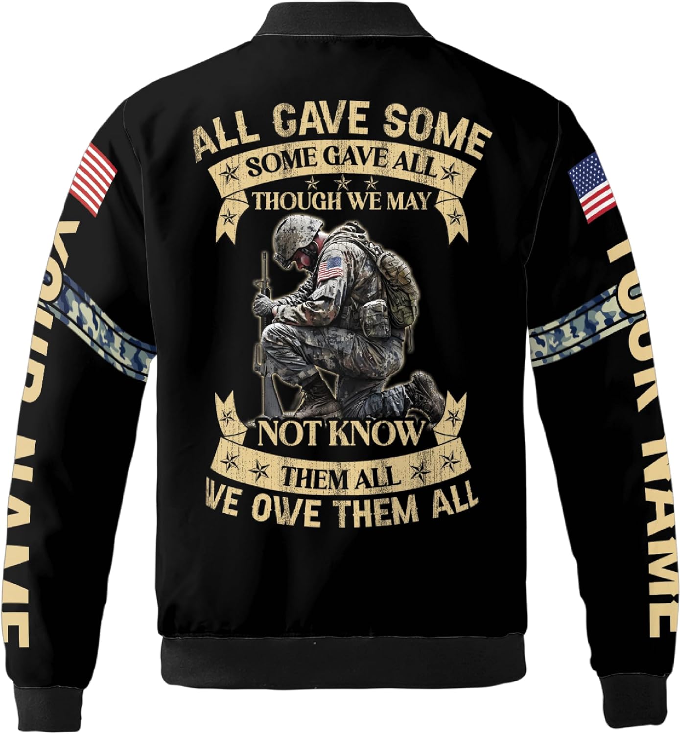 ThuhaTree Store Personalized AOP Casual Bomber Jacket S-5XL, Veteran Bomber Jacket Men - Image 4