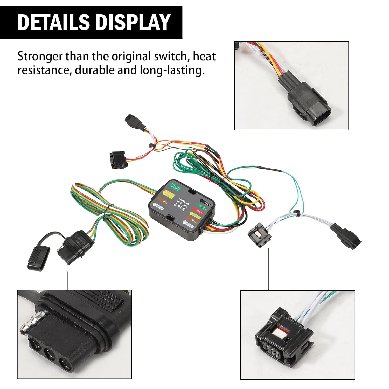 4-Pin Trailer Wiring Harness Fit for Mazda CX-5 2017 2018 2019 2020 2021, Trailer Hitch Connector Wire Harness Replace 56377