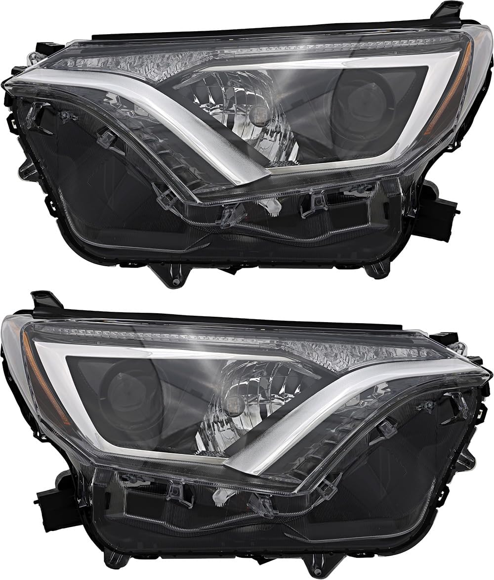 For Toyota RAV4 Headlights Lamps Set 2016 2017 2018 Japan Built Halogen Driver and Passenger Side