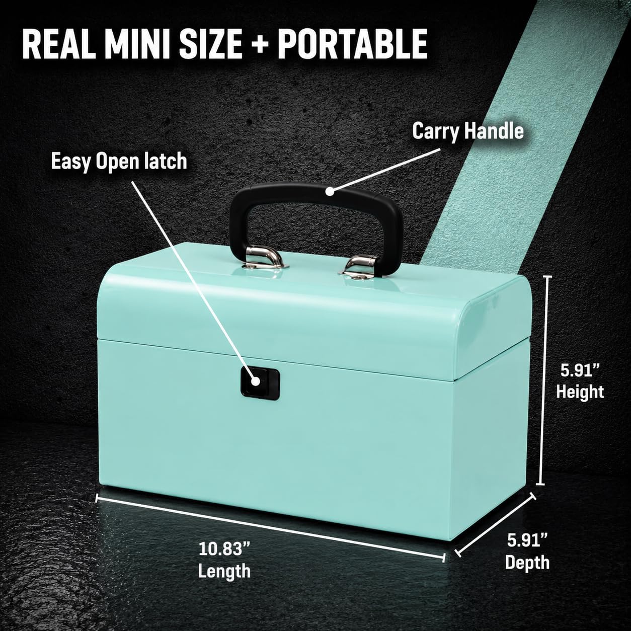 Mini 3-Drawer Steel Tool Box Blue image 5