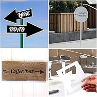 Vista 4 de Plantillas de alfabeto de 1 pulgada para pintar, paquete de 62 plantillas de letras y números para madera, plantillas cursivas reutilizables