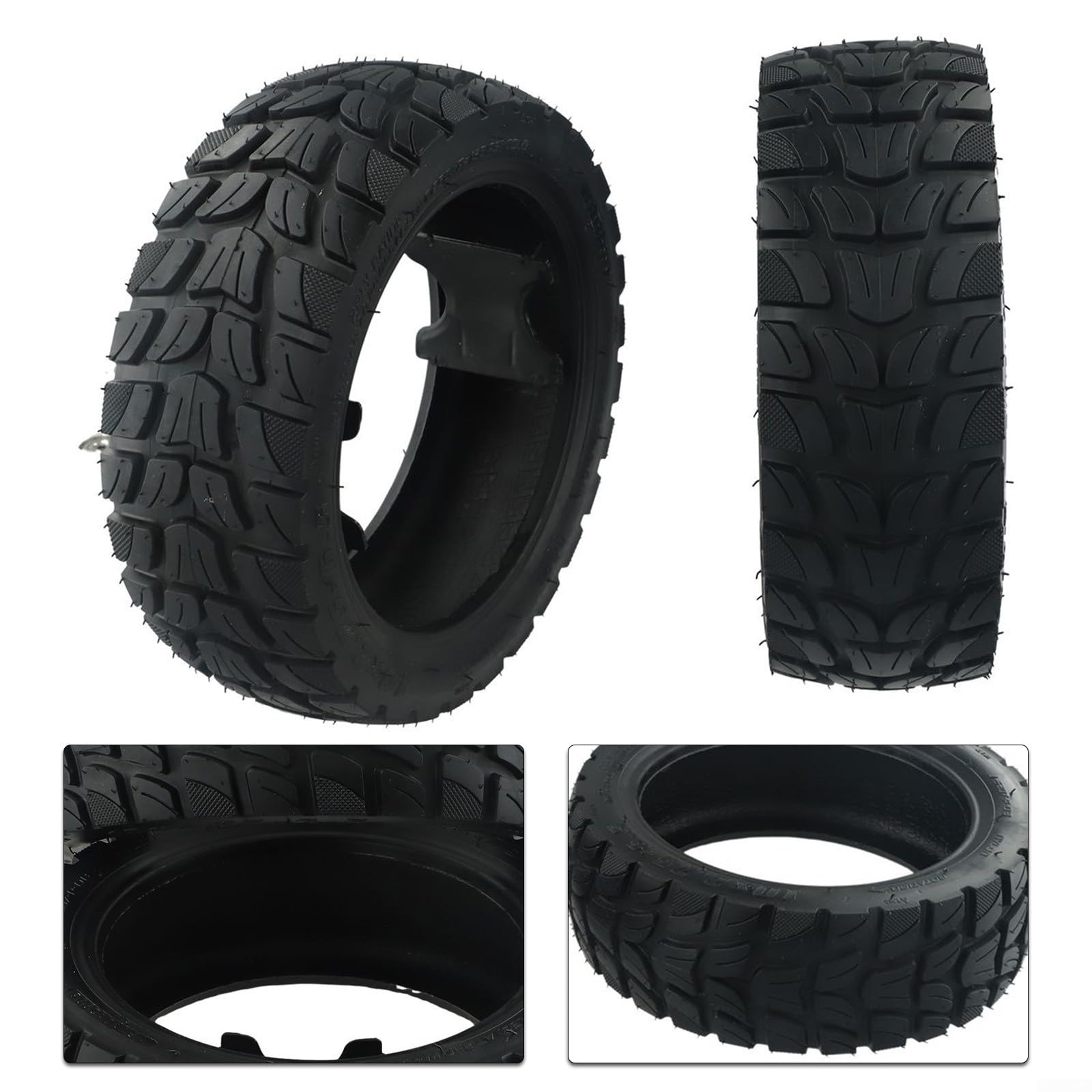 10 Inches Off-Road Vacuum Tire Electric Scooter, Tubeless Wider and Thicker Tires, Non-Slip Spare Wheels for Scooter, 10x2 75/6 5 Size(2pcs)