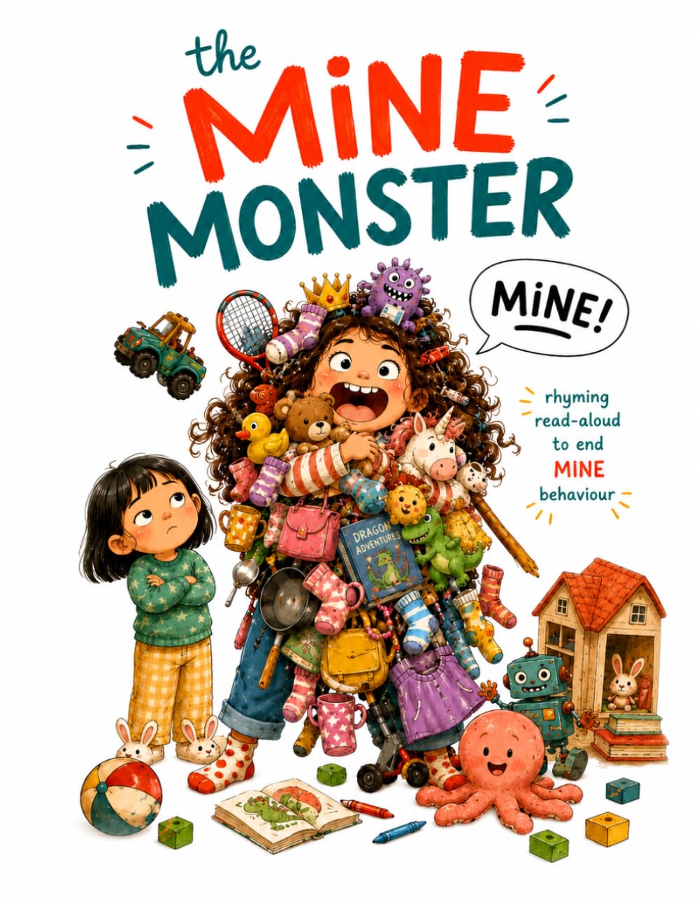 The Mine Monster - Less “Mine!”, More Sharing: A Rhyming Story for Happier Siblings and a Calmer You: Kids’ Book About Sharing (Better Behavior Books - Making kids laugh their way to better choices.)