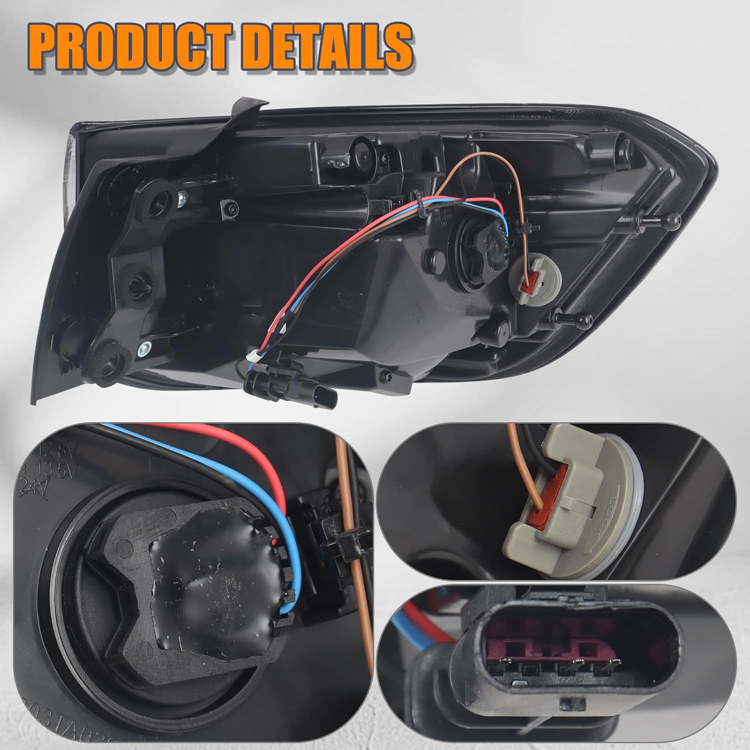 LH Outer Tail light Assembly Compatible with 2022-2024 Jeep Compass Halogen Tail Lamp Left Driver Side