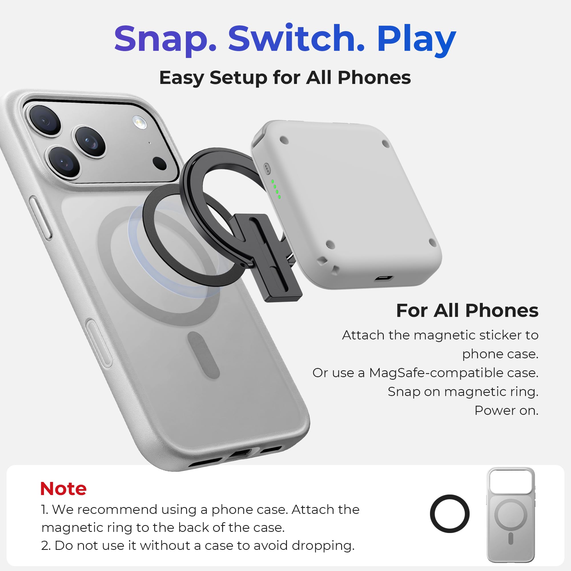 abxylute M4 Snap-On Mobile Gaming Controller for Android & iPhone
