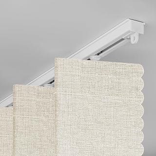 Accordian Door Curtain,Install Adhesive Track 100% Blackout Doorway Curtains,Suitable for Bedroom,Closet,Interior Room Divider,Beige 43" W×78" L,1 Piece