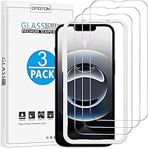 OMOTON For iPhone 16e Tempered Glass with Mounting Frame, Compatible with iPhone 16e Screen Protector, Anti-Scratch, Bubble-Free, Pack of 3