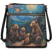 Leather Crossbody Purse for Women Satchel Handbag Purse Shoulder Bag with Adjustable Strap Multi Pockets