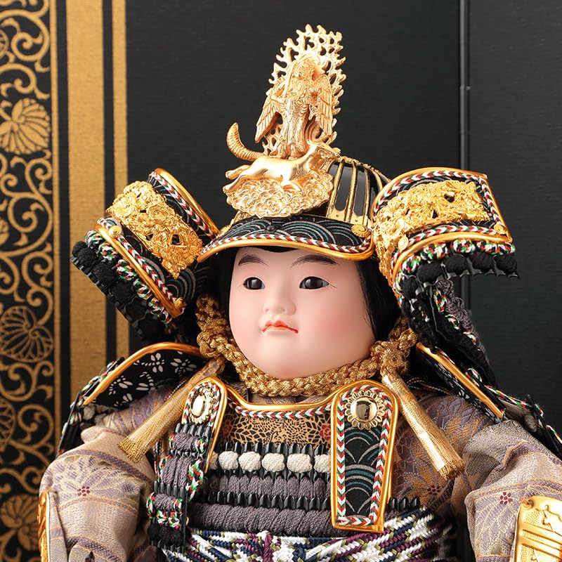 Amazon | 人形屋ホンポ 五月人形 端午の節句 平飾り 子供大将飾り 武者